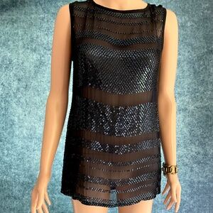 LINDA ALLARD Silk blouse Sequins Sz 8